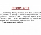 INFORMACJA DLA MIESZKAŃCÓW DYL, KAJETANÓWKI, IGNATÓWKI i CYNCYNOPOLA