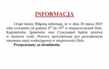 INFORMACJA DLA MIESZKAŃCÓW DYL, KAJETANÓWKI, IGNATÓWKI i CYNCYNOPOLA