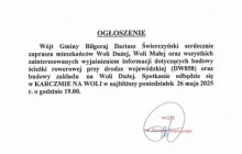Ogłoszenie dla mieszkańców Woli Dużej i Woli Małej